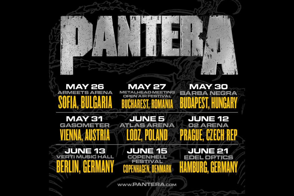 metallica and pantera tour dates