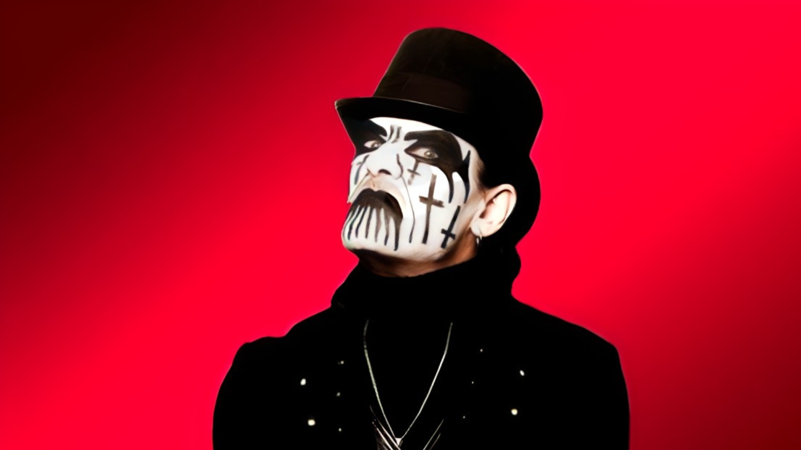 King Diamond's Corpse Paint and Spiked Gauntlets